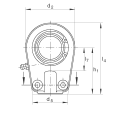 液壓桿端軸承 GIHRK35-DO, 根據(jù) DIN ISO 12 240-4 標(biāo)準(zhǔn)，帶右旋螺紋夾緊裝置，需維護(hù)
